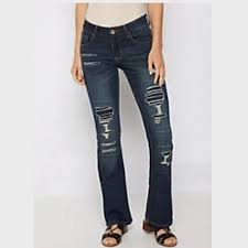 rue 21 destroyed boot cut jean size 4 nwt