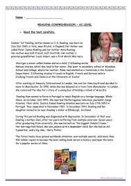 Reading Comprehension Reading Comprehension Reading Comprehension Worksheets Reading Comprehension Activities