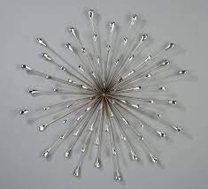 Starburst Metal Wall Decor Silver Wall Decor Starburst Wall Art Starburst Wall Decor