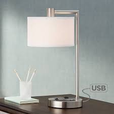 Lifeholder bedside lamps, table lamp with useful dual usb ports & a power outlet, minimalist white shade usb nightstand lamp, desk lamp perfect for bedroom, living room or office (2 packs) 4.6 out of 5 stars. 100 Nightand Lamps With Usb Or Outlet In Base Or Both Ideas Lamp Table Lamp Usb