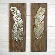 Look in habitat stores, old houses that are being. Wood And Metal Feather Wall Sculpture Set Of 2 Tin Wall Art Tin Wall Decor Metal Tree Wall Art