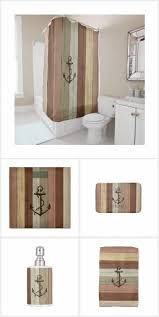 Earth Tone Nautical Wood Fabric Shower Curtains Earth Tones Wood
