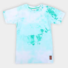 Camiseta Infantil Duzizo Tie Dye Masculina Verde Netshoes
