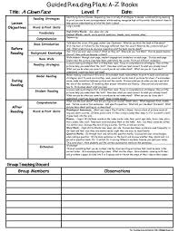 A Z Reading Lesson Support Set B Guided Reading Plans For K 3rd Grade Special Educat Reading Lesson Plans Guided Reading Lessons Guided Reading Lesson Plans