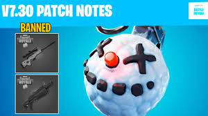 Epic games don't release the patch notes for their updates until the updates are live, so we'll have to wait just a little while longer to see exactly what changes are coming to fortnite with. Epic Games Banned Some More Weapons Fortnite Update 7 30 Youtube