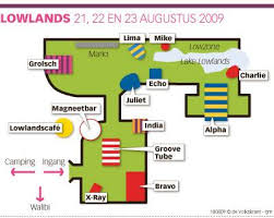 De weg naar het strand, 20 minuten lopen, is verbonden met het commissarisveld. Lowlands Herschikt Festivalterrein Muziek Ad Nl