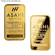 Containing 1 ounce of 999.9 percent fine gold, it is one of the purest gold bars on the market today. 1 Oz Asahi Gold Bar 9999 Fine Bullion Exchanges