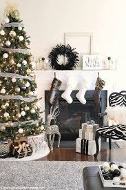 Christmas holiday decorations are all about evoking that cheer and warmth the season brings throughout your own home. Our Christmas Decor With Black White Gold Celebrations At Home