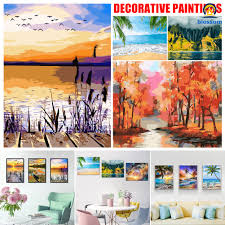 This is an activity that also. Diy Oil Painting By Numbers Landscape Kit Acrylic Paint On Canvas Modern Wall Art Picture By Numbers For Living Room Shopee Malaysia