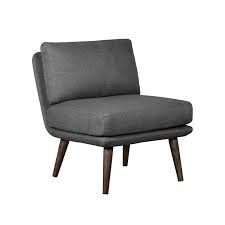 Faux fur, solid wood, wood veneer *armless design *faux fur upholstery *black finish on accent chair's legs specifications : Tommy Hilfiger Pelham Armless Accent Chair In Dark Gray Uph20041a