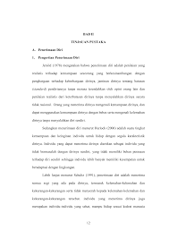 Standar adalah keadaan ideal atau tingkat pencapaian tertinggi dan sempurna yang digunakan sebagai batas penerimaan minimal (clinical practice guildelines, 1990). 12 Bab Ii Tinjauan Pustaka A Penerimaan Diri 1 Pengertian