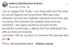 Okazuje się, że gracze zauroczyli się słynną na cały świat polską urodą. Polish Actress Helena Mankowska Was An Inspiration For Lady Dimitrescu The Filibuster Blog