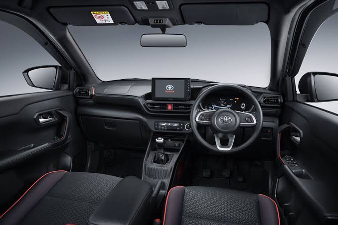 Modern interior dashboard configuration of the 2022 Toyota Raize SUV., AI generated