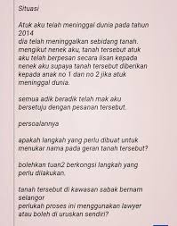 Antaranya ialah penjualan aset hartanah, faraid, penceraian dan sebagainya. Hartanah 1malaysia Posts Facebook