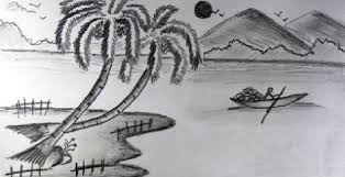 Beautiful Black And White Drawings Of Nature Nature Landscape Scenery Drawing Pencil Drawings Of Nature Beautiful Pencil Drawings Pencil Drawings