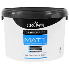 The process of painting a wall with emulsion paint is pretty similar to the process you should follow with all paints, with only a few minor purchase the emulsion. Crown Contract Matt Emulsion Paint 10l Brilliant White