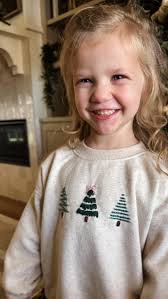 Did I end up embroidering a bow?? Yes, yes I did. Just wanted to make this  sweater feel a little extra girly for the holidays 🎀 I can always take out  the bow and add a star when she outgrows it so I ...