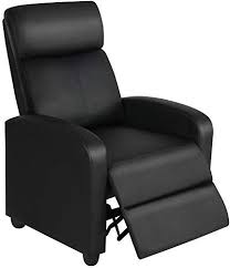 Enjoy Exclusive For Yaheetech Recliner Chair Single Modern Sofa Pu Leather Recliner Sofa Hometheater Seating Living Room Black Online Recliner Chair Leather Sofa Living Room Home Theater Seating