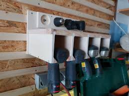 Akkuschrauber Und Flexiclick Kopfe An Die French Cleat Wand Aufbewahrung Werkstatt Holzwerkbank Werkstatt Werkzeuge
