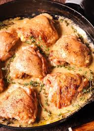 French Style Chicken Thighs In Mustard And Wine Sauce What S In The Pan Mustard Recipe Dijon Chicken Recipes Wine Recipes