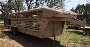Bruton Easy Pull 68x24 Stock Trailer Trailers For Sale Horse Trailers