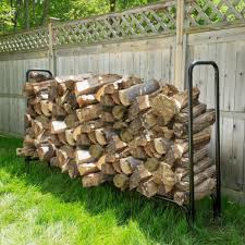 Decorative firewood rack with removable canvas tote. Log Bin Outdoors At Lowes Com