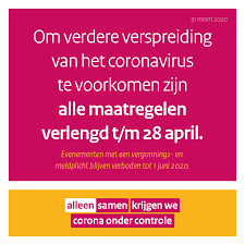 Iedereen vanaf 12 jaar moet een coronabewijs tonen bij aankomst in nederland. Coronamaatregelen Verlengd Tot En Met Dinsdag 28 April Nieuws Actueel In Epe Gemeente Epe