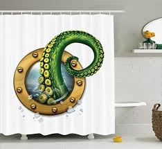 Digital technology makes it easy for you to. Ambesonne Nautical Decorations Collection Ship Porthole Octopus Kraken Tentacles Broke Octopus Shower Curtains Bathroom Decor Sets Bathroom Shower Curtain Sets