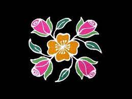 Simple Daily Kolam Designs 5x5 Dots Rose Flower Rangoli Small Easy Daily Rangoli For Beginne Flower Rangoli Rangoli Designs Images Rangoli Border Designs