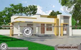 Finished with purple color scheme, small home plan consists of 3 bedrooms, 3 toilet and bath living room and a small porch. Modern 3 Bedroom House Design With One Story Model Flat Roof Plans Small House Design Exterior House Design Box House Design