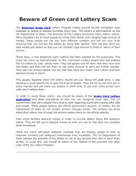 Big thanks to these folks for making this site possible : Beware Of The Green Card Lottery Scam By Usgreencard Issuu