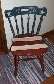 Catnap Red White And Blue Chair Painted Chairs Painted Chair