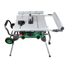 Metabo ts 254 m 240 v 254 mm table scie découpe sciage quick stop de frein moteur de 1500 w. Metabo Hpt Table Saw With Rolling Stand 10 15 Am C10rjsm Reno Depot