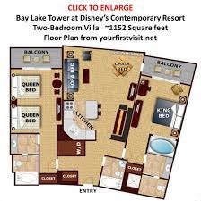 Beach club 2 bedroom villa floor plan. 3 Bedroom Disney Beach Club Villas Floor Plan
