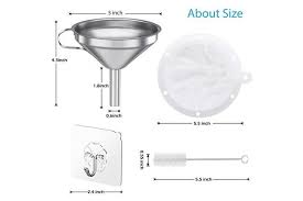 There a stainless steel is a special form of steel that is made of chromium added to steel. Toncoo 13cm Premium Stainless Steel Funnel With 200 Mesh Food Filter Strainer Food Grade Stainless Steel Funnels For Filling Bottles Metal Funnel With Strainer Cooking Funnel For Kitchen Kogan Com
