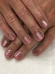 Neutral Gel Nails Light Elegance Time For Tea Salmon Glitter Gel Neutral Gel Nails Gel Nail Designs Gel Nail Light