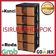 Harganya pun juga relatif terjangkau, mulai 200 ribuan sampai 400 ribu. Lemari Plastik Napolly Motif Rotan 5 Susun Modern Minimalis Murah Berkualitas Shopee Indonesia