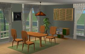 Teak danish modern dining room table with ten chairs by. Mod The Sims Ts3 Ts2 Danish Dining Set