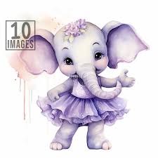 Ballerina Clipart Elephant Watercolor Clipart Baby Elephant Clipart Bundle  Commercial Use Clip Art Paper Craft Digital Crafting 10 Jpgs - Etsy