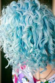 Works with light or dark hair. Bold Blue Curls Loving This Hair Styles Hair Color Curly Hair Styles