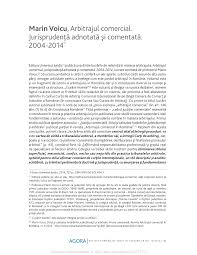 5 din 5 din 1 voturi. Pdf Recenzie Marin Voicu Arbitrajul Comercial Jurisprudennn Adnotatt I Comentatt 2004 2014 Ed Universul Juridic 2014 Review Marin Voicu Commercial Arbitration Case Law Annotated And Commented 2004 2014 Universul Juridic Publishing 2014