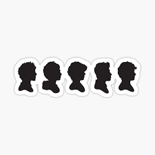 Black And White Harry Styles Silhouette One Direction Silhouettes Sticker By Italsma In 2020 One Direction Crafts One Direction One Direction Art