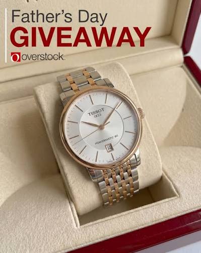 ✨FATHER'S DAY GIVEAWAY✨ Ready to upgrade dad's wrist game? We're giving one lucky winner a timeless classic: the Tissot Carson 40mm Automatic Watch in Silver ⌚✨ To enter: → Follow Overstock →