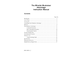 The detector actually works with this. Instruction Manual Minelab Musketeer Advantage Metal Detector English
