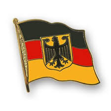 Der adler gehört, zusammen mit dem leoparden und dem löwen, zu den häufig auf wappen anzutreffenden tieren. Flaggen Pin Vergoldet Deutschland Mit Adler 2 50