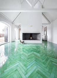 Unique Floor Tiles That Resemble Hardwood Flooring In A Herringbone Pattern Handcrafted From Green Lava Stone Home House Design House