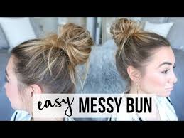 Easy Messy Bun Tutorial Fine Thin Hair Messy Bun Thin Hair Cute Messy Buns Easy Bun Hairstyles