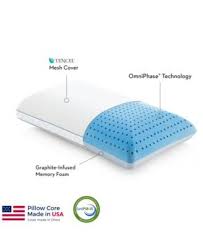 Z Carbon Cool Pillow Plush Queen White Memory Foam Pillow Foam Pillows Memory Foam