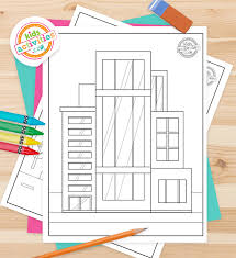 Free coloring pages for kids, color worksheets & prek printable coloring activity sheets for teaching preschool kids are listed by category here. Building Coloring Pages