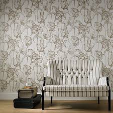 Laurence Llewelyn Bowen By Graham Brown Harem Tulips Wallpaper Gold 20 448 Wall Coverings Metallic Wallpaper Brown Wallpaper
